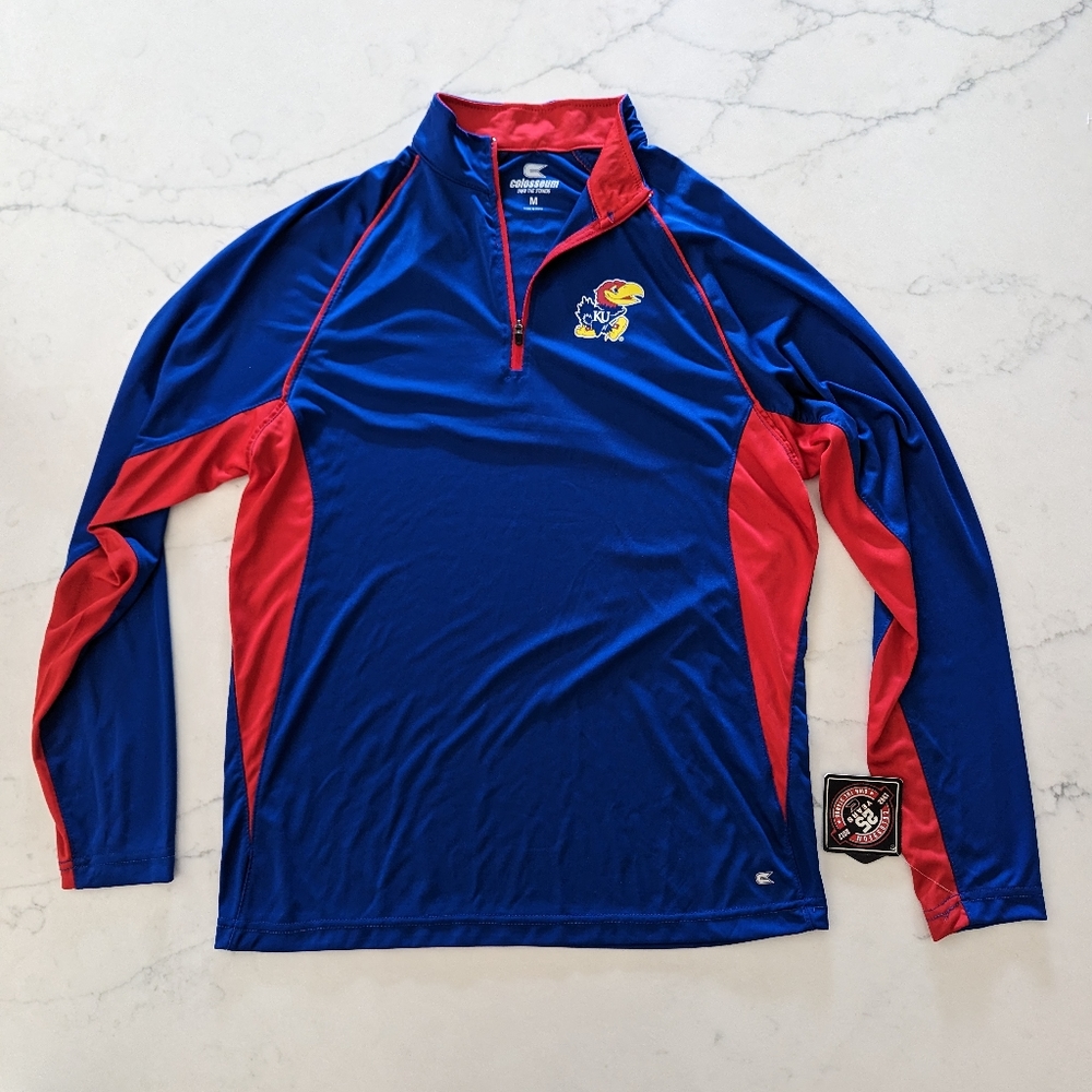 Colosseum 1/4 zip Kansas Jayhawks